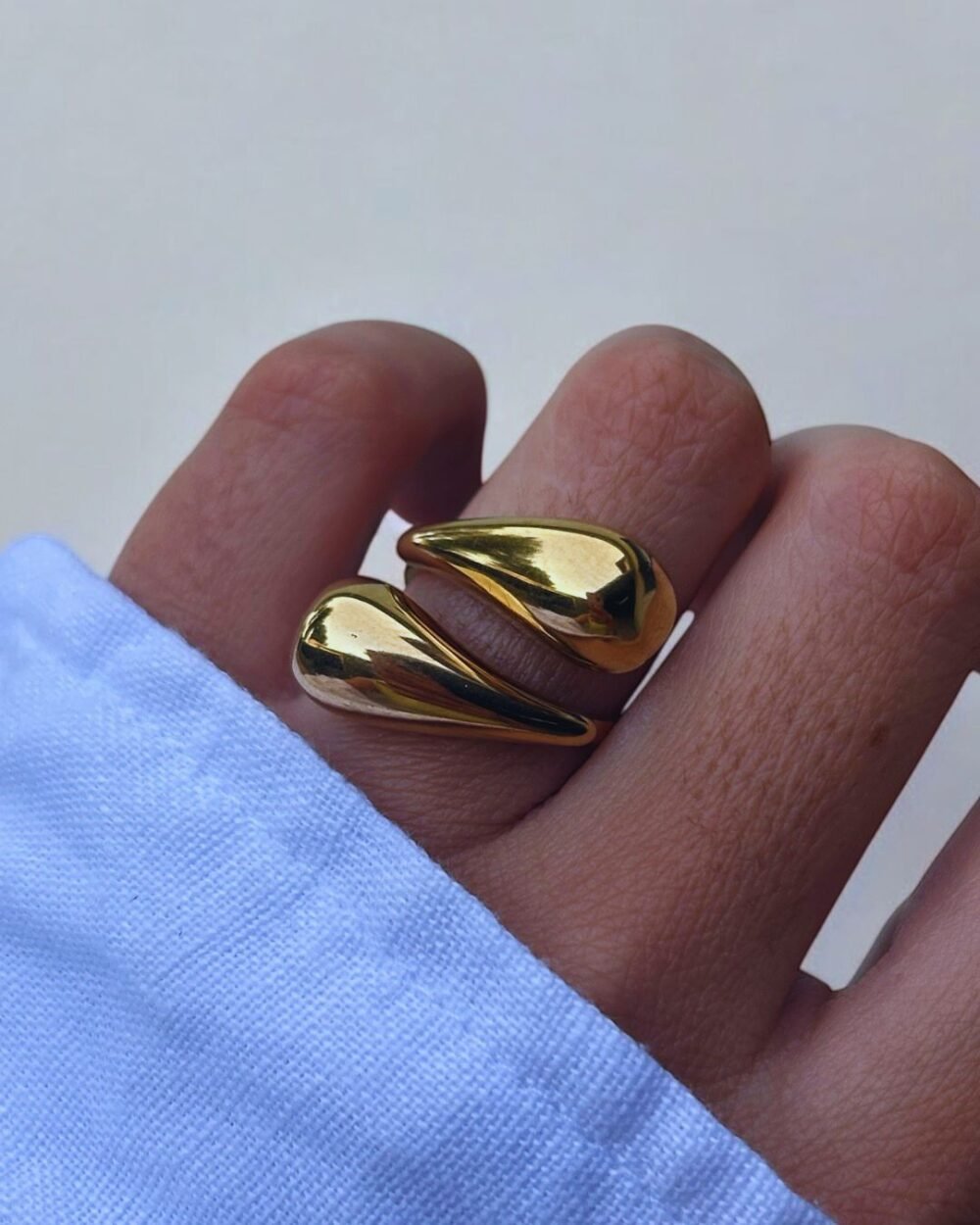 ANILLO ACERO DORADO