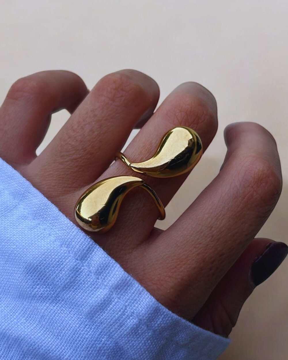 ANILLO ACERO DORADO
