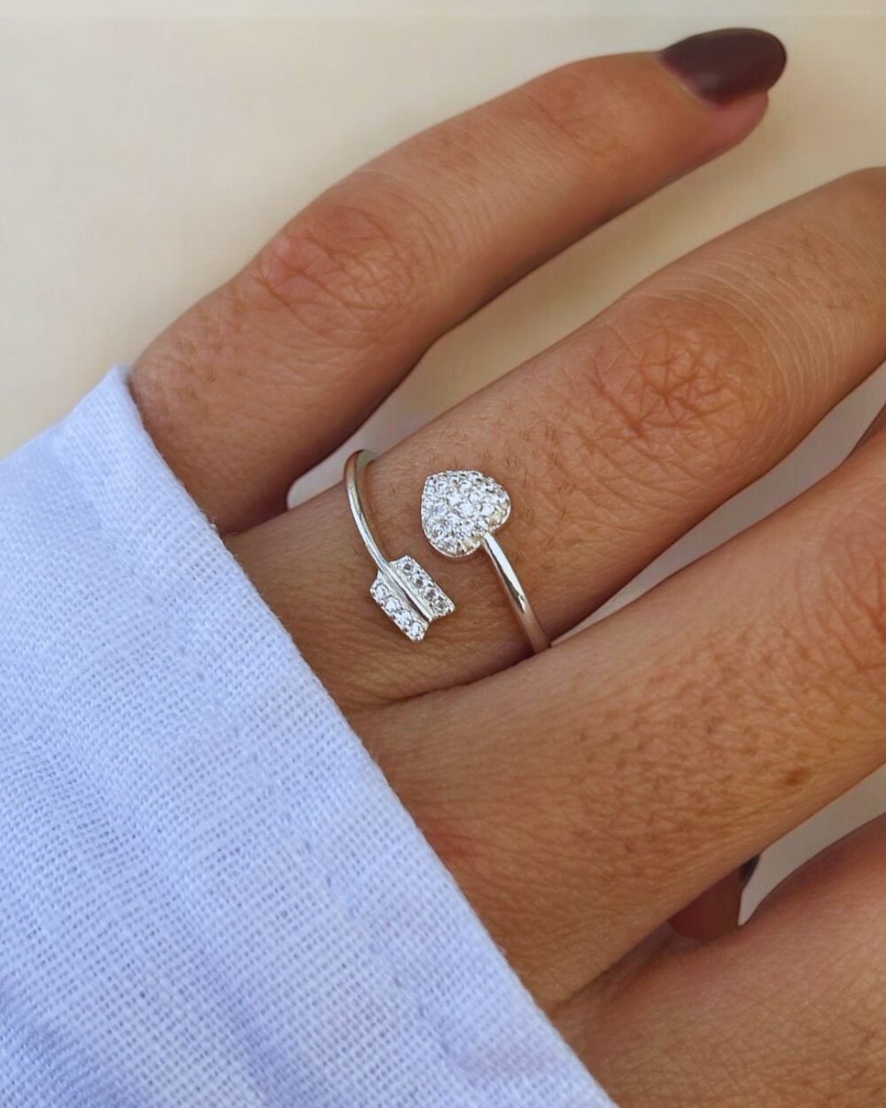 ANILLO CORAZON PLATA