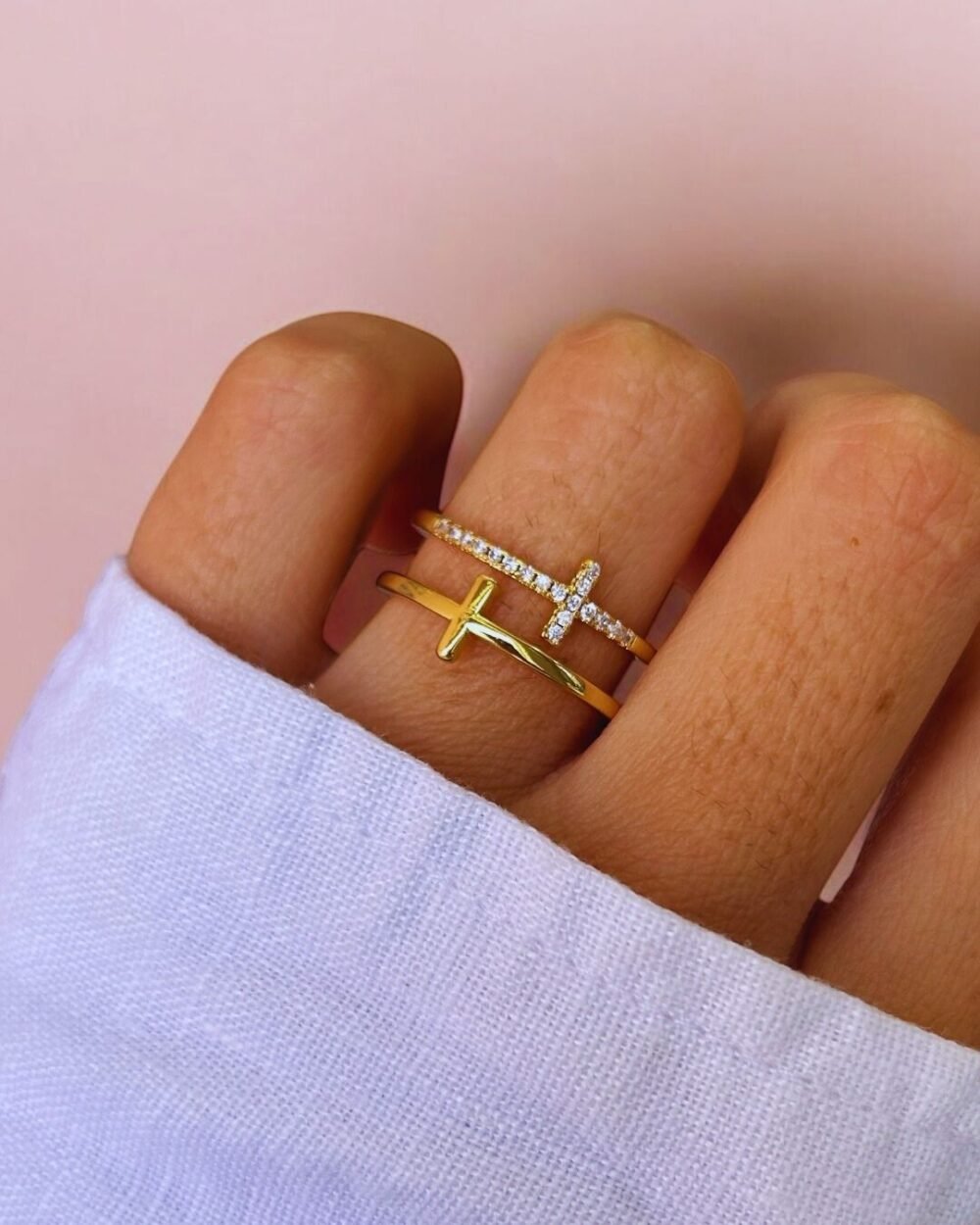 ANILLO REGULABLE CON CRUZ